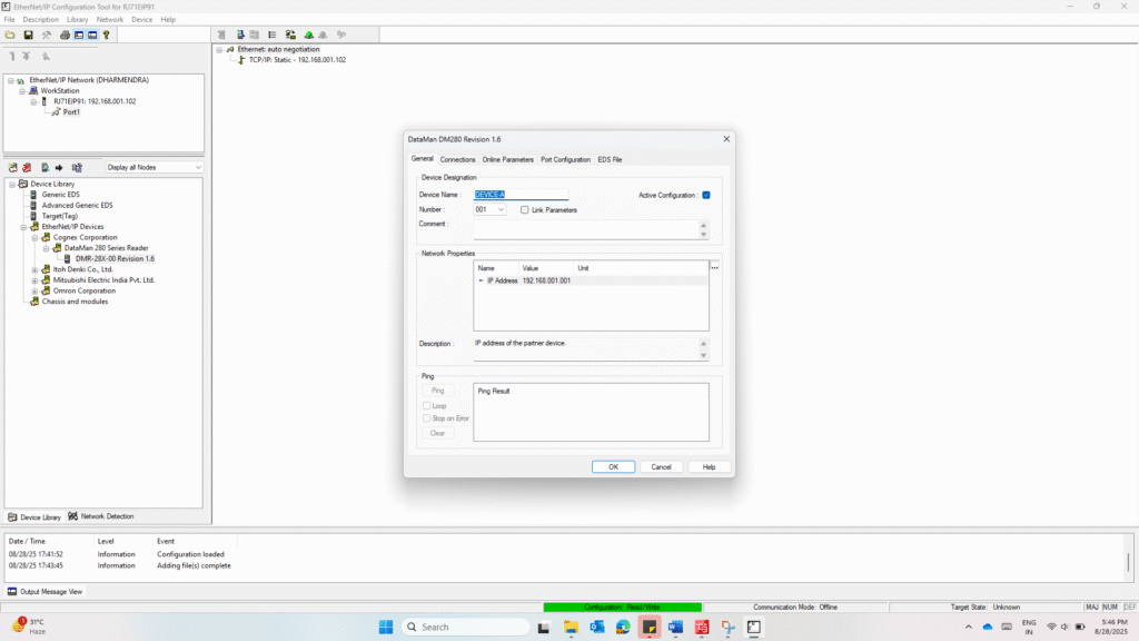 EIP Insert EDS File