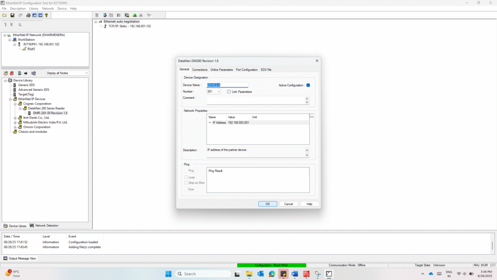 EDS File Settings